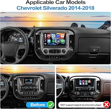 Dash Camera-CAMECHO-2G+64G Car Stereo Radio for Chevy Silverado GMC Sierra 2014-2018 Android 13 Radio Wireless CarPlay Android Auto- FM 2 Dash Camera-CAMECHO-2G+64G Car Stereo Radio for Chevy Silverado GMC Sierra 2014-2018 Android 13 Radio Wireless CarPlay Android Auto- FM - Image 2