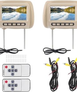 Dash Camera–1 Pair Car DVD Player-Car Player Headrest 7 in HD Car Headrest Video Player 2