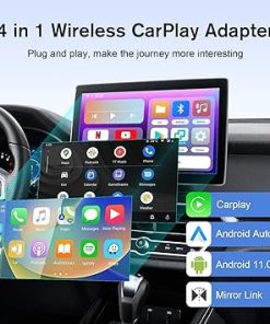 Dash Camera-LLYYEE-2025 Upgrade 4 in 1 Wireless CarPlay and Android Auto Adapter with Netflix/YouTube/Play Store/Screen Mirroring-The Drivebox Pro for Car Autoflix 2