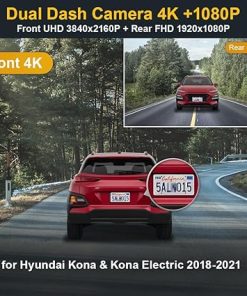 Dash Camera-FITCAMX-Fitcamx Front 4K+Rear 1080P Dash Cam for 2018-2021 Hyundai Kona and Kona Electric with Auto Dimming (Part No#J9000)- OEM Style 2