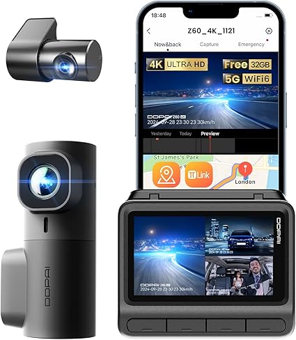 Dash Camera-ddpai-DDPAI 4K 3 Channel Dash Cam- up to 15MB/s 5GHz WiFi6 Build-in GPS 3 Dash Camera-ddpai-DDPAI 4K 3 Channel Dash Cam- up to 15MB/s 5GHz WiFi6 Build-in GPS - Image 3