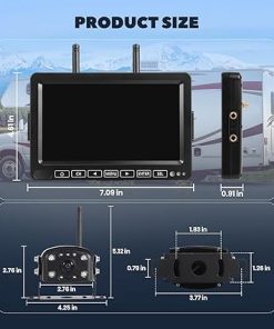 Dash Camera-FAHKNS-Wireless Backup Camera with 7″ Monitor- RV Back Up Camera Systems 1080P Monitor with Video Recording 2