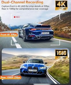 Dash Camera-Yansoo-Dash Cam Front and Rear- 4K+1080P Dual Dash Camera for Cars with 64GB Card 2