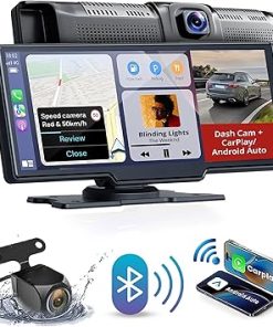 Dash Camera-BlackboxMyCar-BlackboxMyCar S-Drive 10.26″ Android Auto and Apple CarPlay Display with 1080p Front Dashcam- 1080p Backup Camera for Car