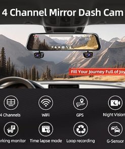 Dash Camera-Zunfly-4 Channel Mirror Dash Cam- Dash Cam Front and Rear 2