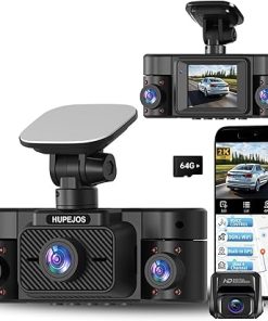 Dash Camera-HUPEJOS-Dash Cam Front and Rear Inside- 360° Dash Camera for Cars 4 Channel 4K/2K FHD Mini Dashcam
