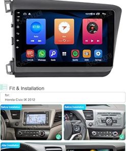 Dash Camera-ASURE-ASURE 9 inch Car Stereo Upgrade for Honda Civic 2012-4Core 2G+32G Android Car In-Dash GPS Navigation Unit 2
