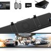Dash Camera-Hikity-12” 4K Mirror Dash Cam Wireless Apple Carplay Android Auto- Hikity Front & Rear Mirror Camera with DVR Loop Recording 5