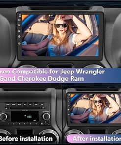 Dash Camera-EagleNav-Car Stereo [2GB+64GB] for Jeep Wrangler JK Compass Patriot/Chrysler/Dodge RAM Charger- 10 inch Touch Screen Android 13 Radio with Bluetooth GPS Wireless CarPlay Andriod Auto 2