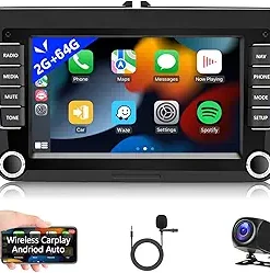 Dash Camera-podofo-2+64G Android Car Stereo with Wireless Carplay/Android Auto for VW Jetta Seat Passat Tiguan CC Golf Skoda 7 Inch Touchscreen Headunit GPS WiFi Bluetooth FM with Backup Camera for Volkswagen Dash Camera-podofo-2+64G Android Car Stereo with Wireless Carplay/Android Auto for VW Jetta Seat Passat Tiguan CC Golf Skoda 7 Inch Touchscreen Headunit GPS WiFi Bluetooth FM with Backup Camera for Volkswagen