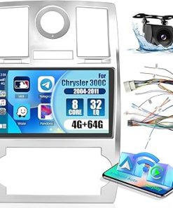 Dash Camera-Roinvou-Roinvou [8 Core 4G+64G] for Chrysler 300C 2004-2011 Android Radio with Wireless Carplay Android Auto- 9 Inch IPS Touch Screen Car Stereo