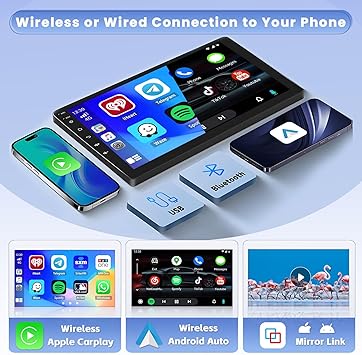 Dash Camera-Hikity-Hikity 8 Core 4+64GB Android 13 Double Din Car Stereo Wireless Carplay- 9 Inch Touchscreen Android Auto Car Radio Receiver Support GPS Navigation Bluetooth FM DSP Split Screen 59UI 3 Dash Camera-Hikity-Hikity 8 Core 4+64GB Android 13 Double Din Car Stereo Wireless Carplay- 9 Inch Touchscreen Android Auto Car Radio Receiver Support GPS Navigation Bluetooth FM DSP Split Screen 59UI - Image 3