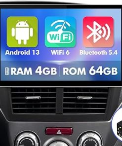 Dash Camera-ISUDAR-11.5 Inch 4+64GB Touchscreen Android 13 Car Stereo for Subaru Forester 2008-2012 Impreza 2008-2011 with Wireless CarPlay & Android Auto Car Radio- Support GPS