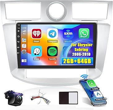 Dash Camera-Hikity-Hikity Android Car Stereo for Chrysler Sebring 2006 2007 2008 2009 2010 Radio 2+64GB 9 Inch Touchscreen Car Radio Carplay Android Auto Support GPS Navigation WiFi Bluetooth FM EQ Backup Camera Dash Camera-Hikity-Hikity Android Car Stereo for Chrysler Sebring 2006 2007 2008 2009 2010 Radio 2+64GB 9 Inch Touchscreen Car Radio Carplay Android Auto Support GPS Navigation WiFi Bluetooth FM EQ Backup Camera