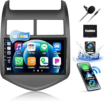 Dash Camera-CAMECHO-2G+64G Car Radio Stereo for Chevrolet Chevy Sonic 2011-2015 with Wireless CarPlay Android Auto 9″ Android 13 Car Stereo Touch Screen Head Unit with GPS Navigation WiFi Bluetooth FM AHD Backup Camera Dash Camera-CAMECHO-2G+64G Car Radio Stereo for Chevrolet Chevy Sonic 2011-2015 with Wireless CarPlay Android Auto 9" Android 13 Car Stereo Touch Screen Head Unit with GPS Navigation WiFi Bluetooth FM AHD Backup Camera