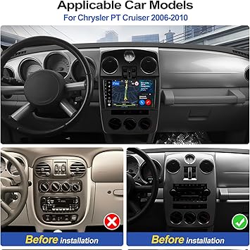 Dash Camera-CAMECHO-2G+64G Android 13 Car Stereo for Chrysler PT Cruiser 2006-2010 with Wireless CarPlay Android Auto 9″ Touchscreen Car Radio with GPS Navigation HiFi WiFi Bluetooth FM/RDS Head Unit with Backup Camera 2 Dash Camera-CAMECHO-2G+64G Android 13 Car Stereo for Chrysler PT Cruiser 2006-2010 with Wireless CarPlay Android Auto 9" Touchscreen Car Radio with GPS Navigation HiFi WiFi Bluetooth FM/RDS Head Unit with Backup Camera - Image 2