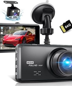 Dash Camera–Miden Front Rear Dashcam with 64G SD Card