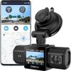Dash Camera-OMBAR-OMBAR Dash Cam 5G WiFi GPS- 3 Channel Dash Cam Front and Rear Inside 2K+1080P+1080P 5