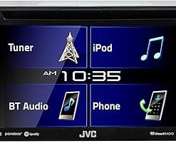 Dash Camera-JVC-JVC KW-V350BT 6.2″ Car DVD/Bluetooth Receiver Monitor w/iDatalink Maestro Ready Bundle With RockvilIe RBC5B Black Metal Car License Plate Camera+Night Vision+Distance Lines 2