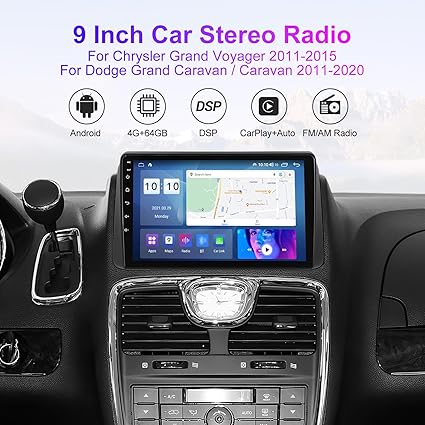 Dash Camera-Biorunn-5GWiFi Upgrade Car Stereo Radio for Dodge Grand Caravan 2011-2020 – Biorunn 8-Core Wireless Carplay Android Auto GPS Navigation – 4GB+64GB 9 Inch Touchscreen Blue-Tooth RDS FM AM DSP 2 Dash Camera-Biorunn-5GWiFi Upgrade Car Stereo Radio for Dodge Grand Caravan 2011-2020 - Biorunn 8-Core Wireless Carplay Android Auto GPS Navigation - 4GB+64GB 9 Inch Touchscreen Blue-Tooth RDS FM AM DSP - Image 2