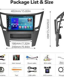 Dash Camera-SIXTOP-SIXTOP [2+64G] Android Car Stereo for Subaru Outback/Legacy 2010-2016 Upgrade Replacement Radio Carplay Android Auto Mirror Link 30 Themes 9 inch Touchscreen FM GPS Bluetooth+AHD Camera&MIC 2