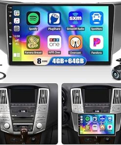 Dash Camera-AMprime-[4+64G]8-Core Android 13 Car Stereo for Lexus RX300 RX330 RX350 RX400H 2003-2009 with Apple Carplay&Android Auto-9 Inch Car Radio with Mirror Link Bluetooth FM/RDS WiFi GPS SWC Dual USB+Backup Camera