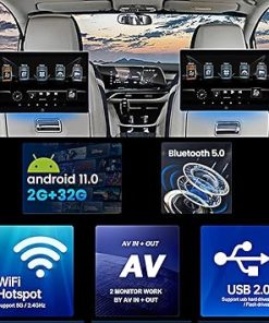 Dash Camera-VAUDKIO-10.1 Inch Android 12 Portable Car TV Monitor for Back Seat Tablet With Wifi Touch Screen Support Phone Control with Bluetooth/USB/AV In 2
