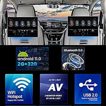 Dash Camera-VAUDKIO-10.1 Inch Android 12 Portable Car TV Monitor for Back Seat Tablet With Wifi Touch Screen Support Phone Control with Bluetooth/USB/AV In 2 Dash Camera-VAUDKIO-10.1 Inch Android 12 Portable Car TV Monitor for Back Seat Tablet With Wifi Touch Screen Support Phone Control with Bluetooth/USB/AV In - Image 2