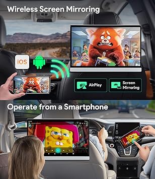 Dash Camera-XTRONS-XTRONS 13.3” Android Car TV – Portable Car Headrest Monitor Tablet for Back Seat with WiFi and Bluetooth- IPS Touch Screen Video Player 3 Dash Camera-XTRONS-XTRONS 13.3” Android Car TV – Portable Car Headrest Monitor Tablet for Back Seat with WiFi and Bluetooth- IPS Touch Screen Video Player - Image 3