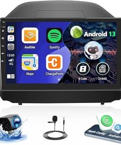 Dash Camera-SIXTOP-SIXTOP [8-Core 2+64G] Android Car Stereo for Hyundai Tucson IX35 2010-2015 with Carplay Android Auto 59 Theme 10.1 inch Touch Screen Bluetooth 5.0 FM/RDS Network Radio DSP 32EQ AI Voice GPS