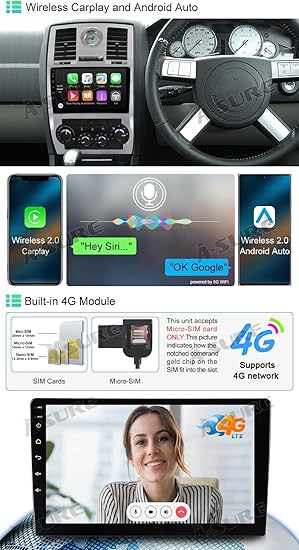 Dash Camera-ASURE-ASURE 9 inch 8core 4+64GB Car Stereo Radio for Chrysler 300 2005-2010-Android 13 System Car in-Dash GPS Navigation Unit with Wireless Carplay 3 Dash Camera-ASURE-ASURE 9 inch 8core 4+64GB Car Stereo Radio for Chrysler 300 2005-2010-Android 13 System Car in-Dash GPS Navigation Unit with Wireless Carplay - Image 3