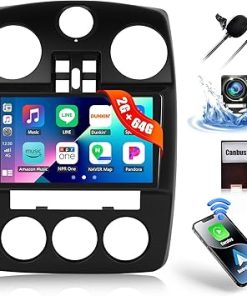 Dash Camera-CAMECHO-2G+64G Android 13 Car Stereo for Chrysler PT Cruiser 2006-2010 with Wireless CarPlay Android Auto 9″ Touchscreen Car Radio with GPS Navigation HiFi WiFi Bluetooth FM/RDS Head Unit with Backup Camera