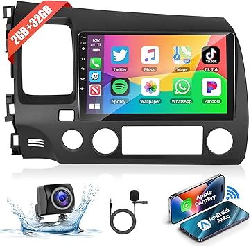 Dash Camera-podofo-Podofo 2+32G Car Stereo for Honda Civic 2006 2007 2008 2009 2010 2011 with Wireless Carplay Android Auto-9 Inch Touch Screen Car Radio with Bluetooth Dash Camera-podofo-Podofo 2+32G Car Stereo for Honda Civic 2006 2007 2008 2009 2010 2011 with Wireless Carplay Android Auto-9 Inch Touch Screen Car Radio with Bluetooth