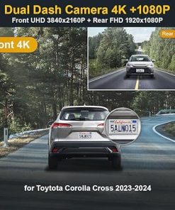 Dash Camera-FITCAMX-Fitcamx 4K Dual Dash Cam Suitable for Toyota Corolla Cross 2023 2024 LE L XLE- Integrated OEM Style 2