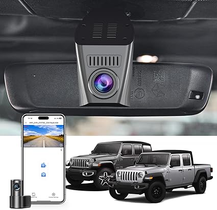 Dash Camera-mangoal-Front 4K & Rear 1080P Dash Cam Custom Fit for Jeep Gladiator JT 2020 2021 2022 2023 2024 Mojave Overland & Wrangler JL 2018-2024 etc- UHD 2160P Dash Camera-mangoal-Front 4K & Rear 1080P Dash Cam Custom Fit for Jeep Gladiator JT 2020 2021 2022 2023 2024 Mojave Overland & Wrangler JL 2018-2024 etc- UHD 2160P