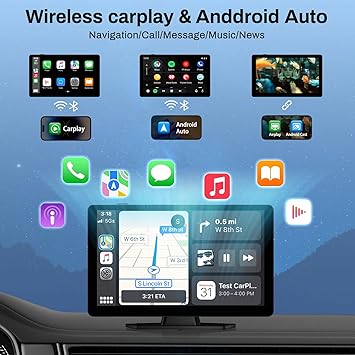 Dash Camera-BOXGVO-Wireless Carplay Screen for Car with 4K Dash Cam- 9″ Portable Carplay & Android Auto 2 Dash Camera-BOXGVO-Wireless Carplay Screen for Car with 4K Dash Cam- 9" Portable Carplay & Android Auto - Image 2