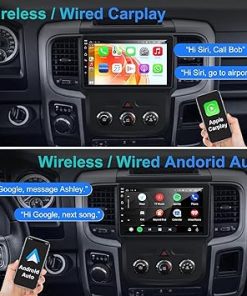 Dash Camera-Inexaccessories-Android 12 Car Stereo for Dodge RAM 1500/2500/3500 2013-2018 2+32G- 9 Inch IPS Touch Screen Car Radio with Wireless Carplay&Android Auto 2