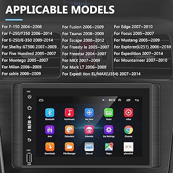 Dash Camera-podofo-Podofo Android Car Stereo for Ford F150 F250 F350 Fusion Edge Explorer Taurus Freestar- 7 inch Touch Screen Bluetooth Radio with GPS Navigation Support FM/RDS SWC USB Mirrorlink Backup Camera 3 Dash Camera-podofo-Podofo Android Car Stereo for Ford F150 F250 F350 Fusion Edge Explorer Taurus Freestar- 7 inch Touch Screen Bluetooth Radio with GPS Navigation Support FM/RDS SWC USB Mirrorlink Backup Camera - Image 3