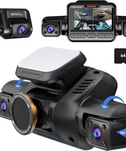 Dash Camera-HUPEJOS-Dash Cam 4 Channel Front and Rear Inside- 360° Car Camera 4K UHD