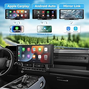 Dash Camera-VERYMODEL-Wireless Portable Carplay Screen for Car – 10.26in HD IPS Apple Carplay & Android Auto- with 4K Dash Cam 2 Dash Camera-VERYMODEL-Wireless Portable Carplay Screen for Car - 10.26in HD IPS Apple Carplay & Android Auto- with 4K Dash Cam - Image 2