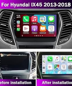 Dash Camera-Loddery-Android 13 Car Stereo for Hyundai IX45 Santa FE 2013-2018- 9 Inch Touch Screen Radio with Wireless Carplay Android Auto 2
