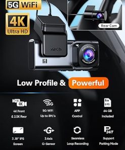 Dash Camera-navycrest-Navycrest 4K+2.5K WiFi Dash Cam Front and Rear- Built-in 5G WiFi 2