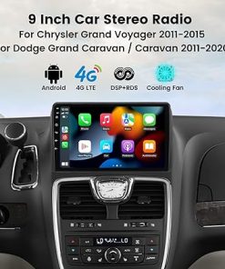 Dash Camera-Biorunn-Android 12 Car Radio Stereo for Dodge Grand Caravan 2011-2020 for Chrysler Grand Voyager 2011-2015- Biorunn 9″ Octa Core Wireless Car-Play Android Auto GPS Navi FM AM RDS DSP 2