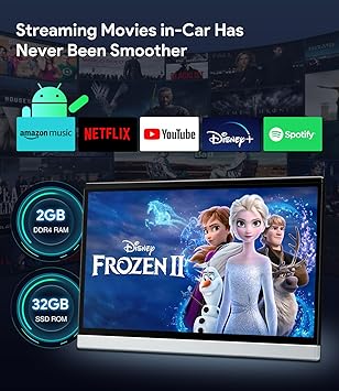 Dash Camera-XTRONS-XTRONS 13.3” Android Car TV – Portable Car Headrest Monitor Tablet for Back Seat with WiFi and Bluetooth- IPS Touch Screen Video Player 2 Dash Camera-XTRONS-XTRONS 13.3” Android Car TV – Portable Car Headrest Monitor Tablet for Back Seat with WiFi and Bluetooth- IPS Touch Screen Video Player - Image 2