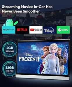 Dash Camera-XTRONS-XTRONS 13.3 Inch 2K Video Player – 2G+32G Android Car TV Headrest Monitor Tablet for Back Seat with Wi-Fi and Bluetooth- IPS Touch Screen Support HDMI/Mirror Link/Mutally Control (2PCS+Headphones) 2