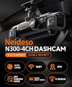 Dash Camera-Neideso-360° Dash Cam Front and Rear Inside- 4 Channel FHD 4 * 1080P 2