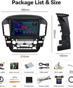 Dash Camera-SIXTOP-SIXTOP [2+64G] Android Car Stereo for Lexus RX300/Toyota Harrier 1997-2003 Upgrade Replacement Radio Carplay Android Auto Mirror Link 30 Themes 9 inch Touchscreen FM GPS Bluetooth+Backup Camera&MIC 2