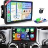 Dash Camera-METEESER-8Core4+64G Car Radio Stereo for Jeep Wrangler JK Compass Grand Cherokee Dodge Ram Wireless Carplay/Android Auto-10″ 1280 * 720P IPS Touch Screen
