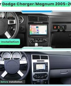 Dash Camera-Hikity-8Core 6+128G Car Stereo for Dodge Charger/Dodge Magnum 2005 2006 2007 with Wireless Apple Carplay Android Auto- 9 Inch Android 13 1280*720 Touch Screen Car Radio with DSP BT 5.0 GPS WiFi Backup Camera 2