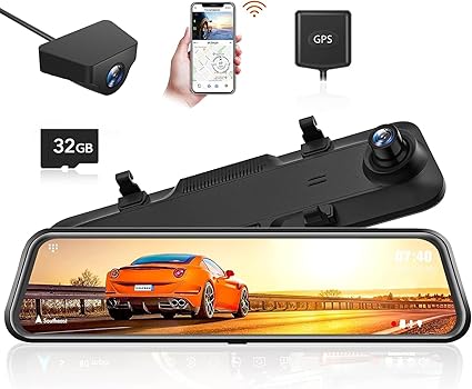 Dash Camera-WOLFBOX-WOLFBOX G840H 12” Mirror Dash Cam with WiFi- 2.5K Rear View Mirror Camera with 1080P Rear Camera Dash Camera-WOLFBOX-WOLFBOX G840H 12'' Mirror Dash Cam with WiFi- 2.5K Rear View Mirror Camera with 1080P Rear Camera